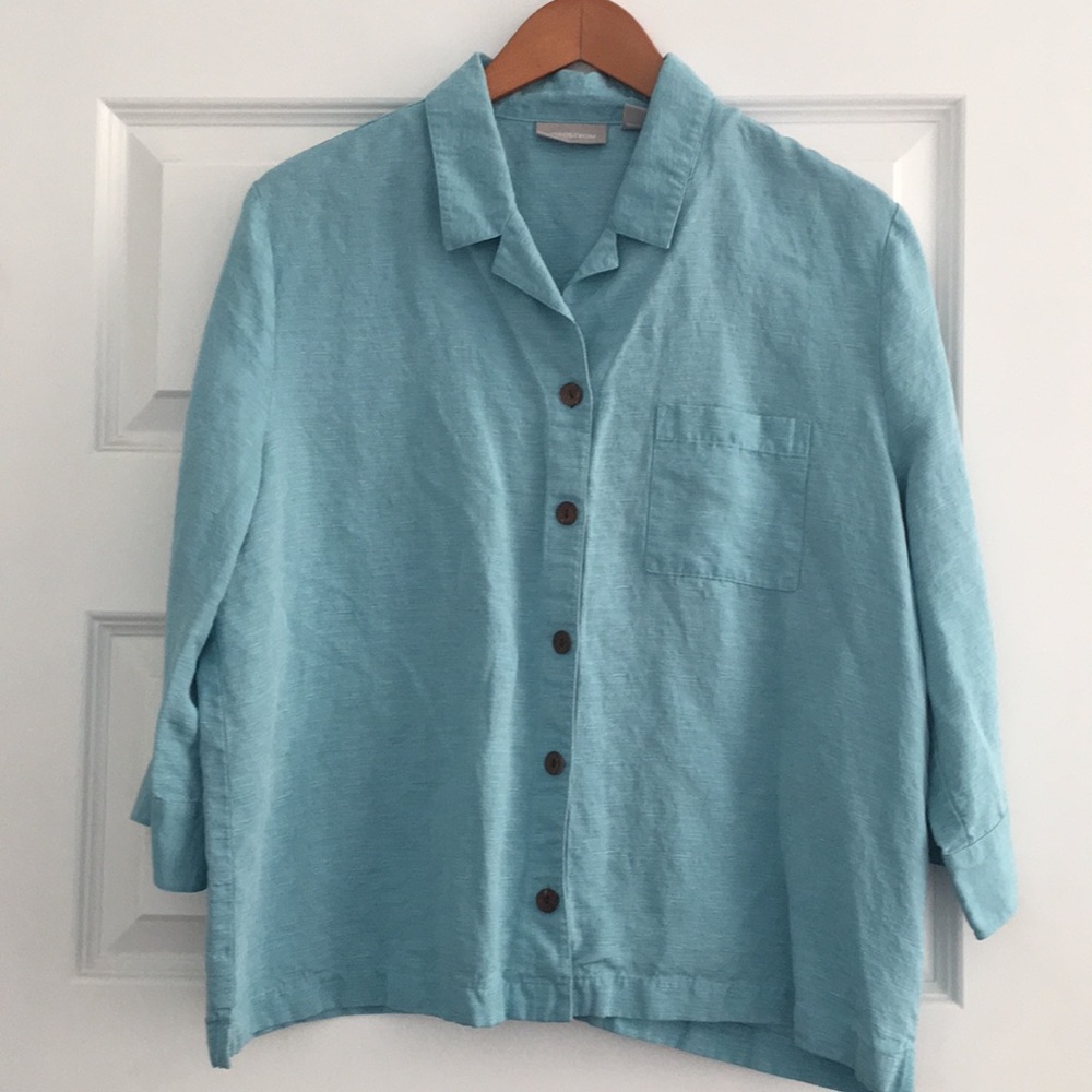 Nordstrom’s Silk 100%, Button Front Top Size L